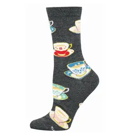 Socksmith Canada Inc Spot Of Tea, Please-Women's-Charcoal/5-10.5