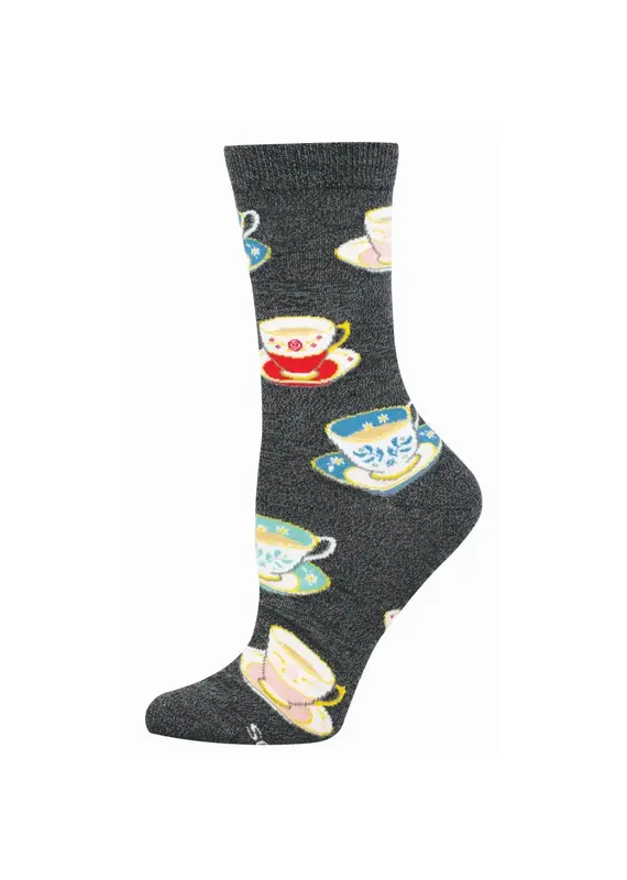 Socksmith Canada Inc Spot Of Tea, Please-Women's-Charcoal/5-10.5