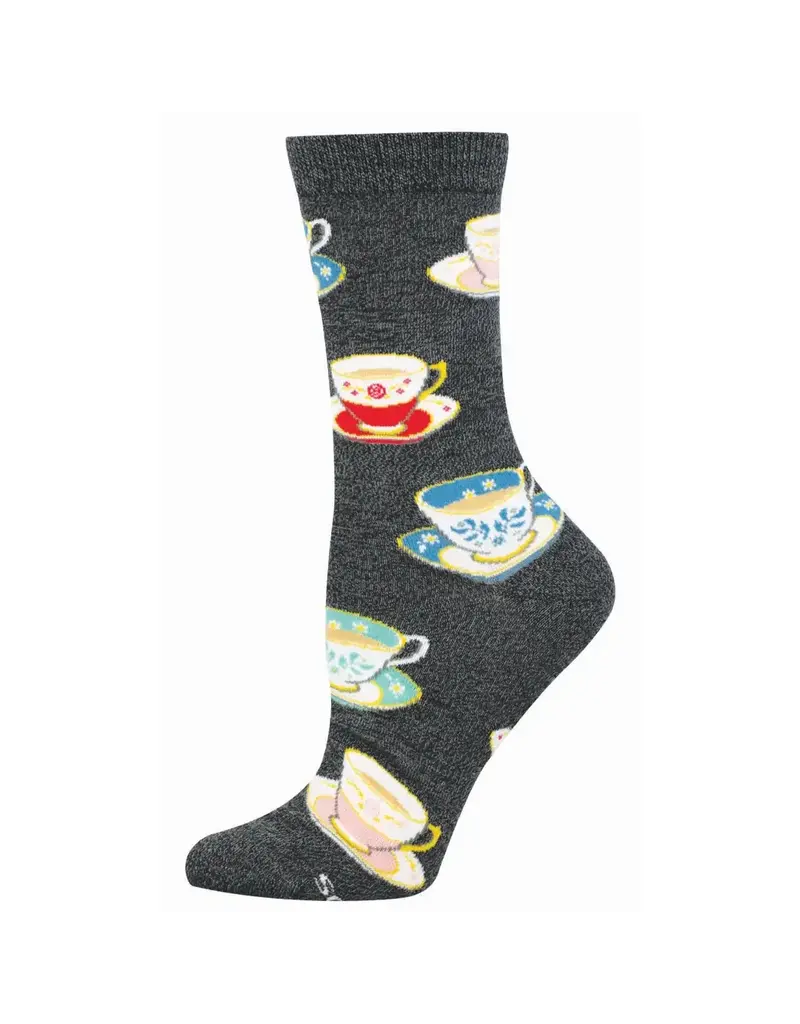 Socksmith Canada Inc Spot Of Tea, Please-Women's-Charcoal/5-10.5