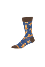 Socksmith Canada Inc Golden Retrievers Socks-Blue/Mens