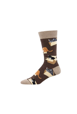 Socksmith Canada Inc Cat In A Box-Brown-Mens/7-12.5