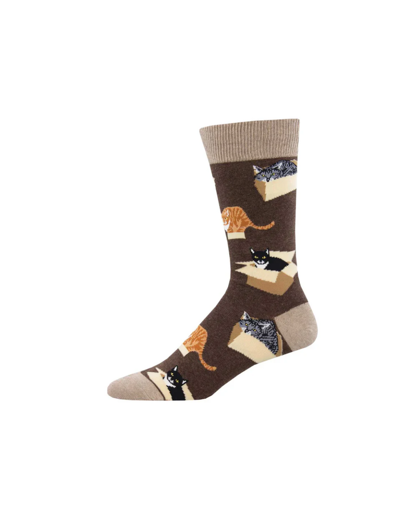 Socksmith Canada Inc Cat In A Box-Brown-Mens/7-12.5