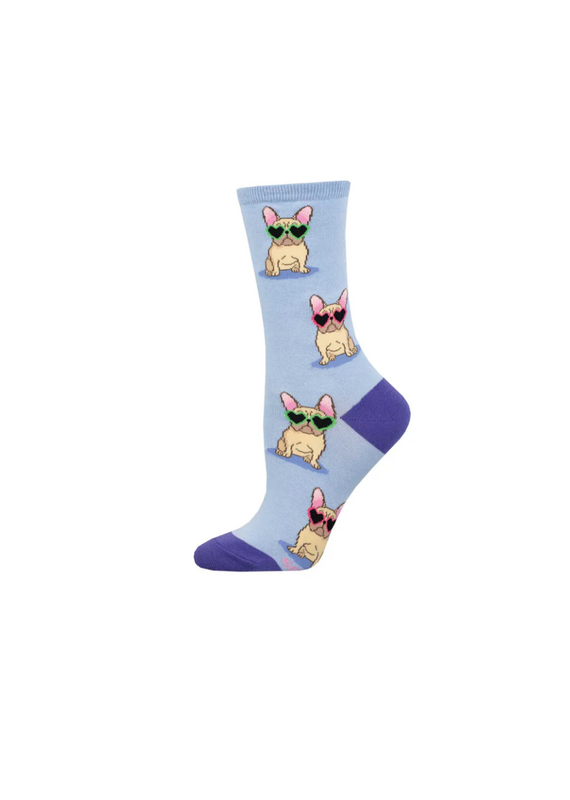 Socksmith Canada Inc Frenchie Fashion-Periwinkle-Womens/5-10.5