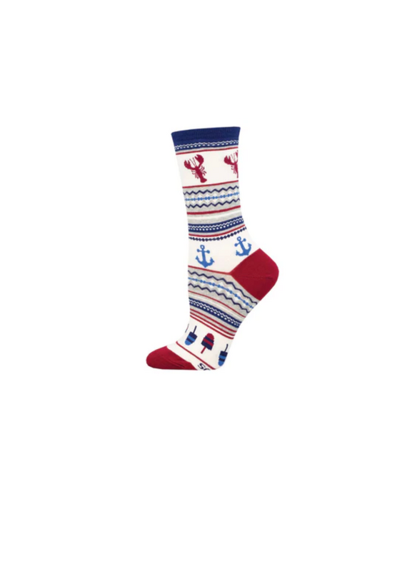 Socksmith Canada Inc Lobster Fair Isle-White-Women's/5-10.5