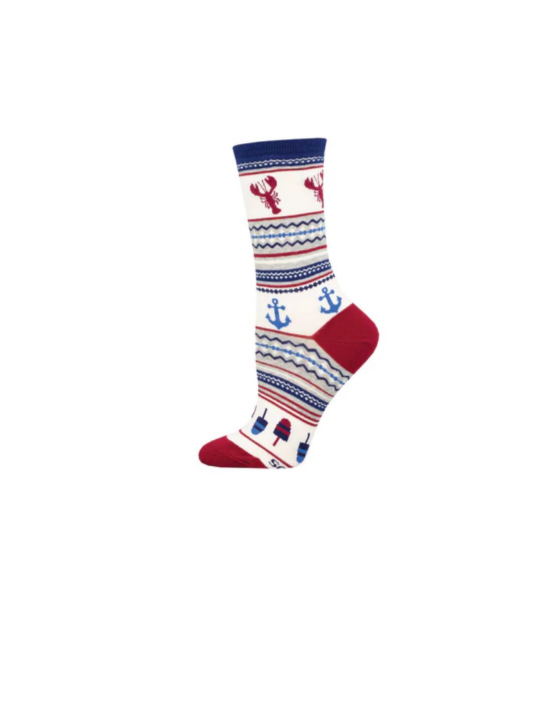 Socksmith Canada Inc Lobster Fair Isle-White-Women's/5-10.5
