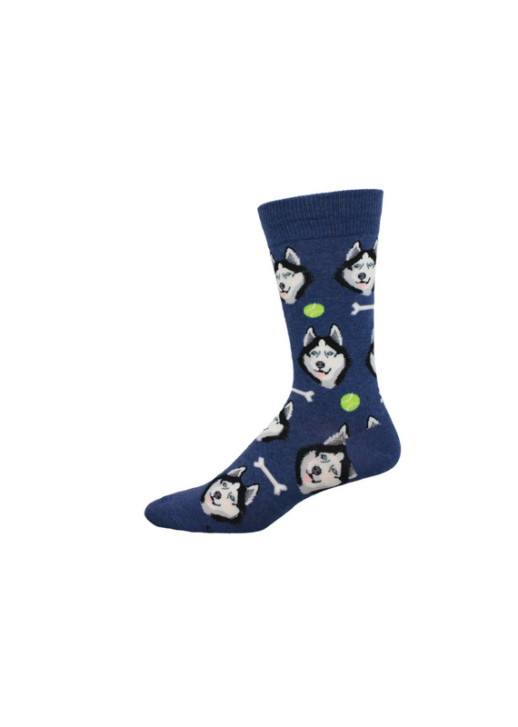 Socksmith Canada Inc Give A Dog A Bone-Denim-Mens/7-12.5
