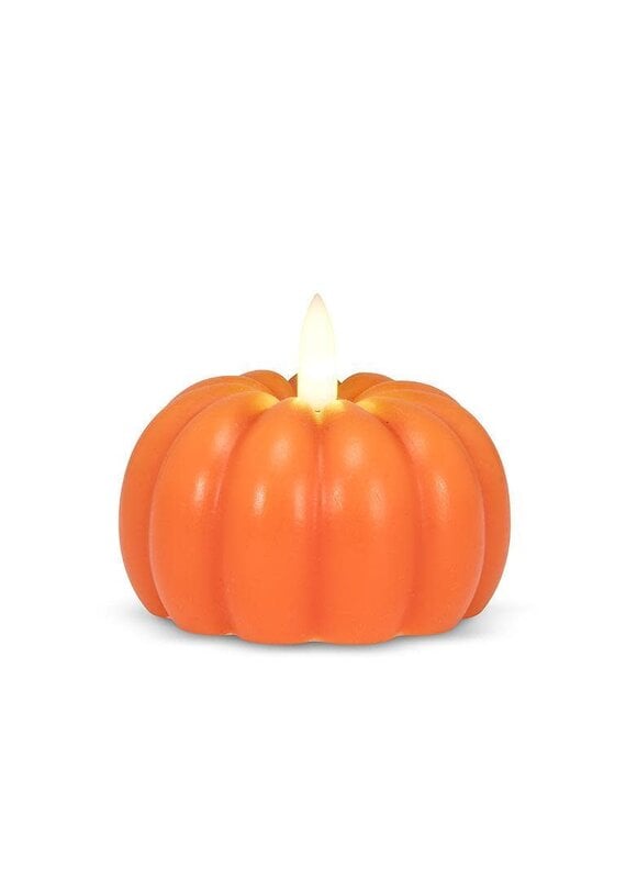 Abbott Small Low Pumpkin LED Candle