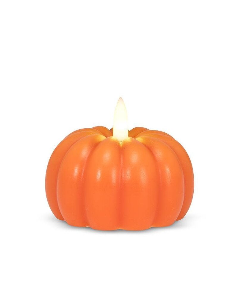 Abbott Small Low Pumpkin LED Candle