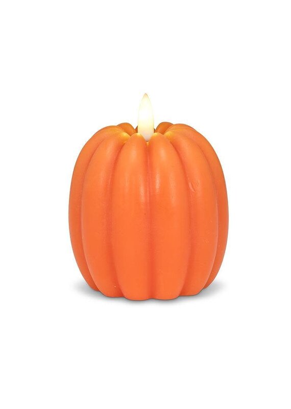 Abbott Medium Tall Pumpkin LED Candle