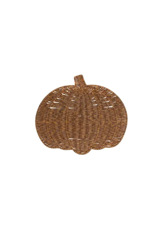 Harman Pumpkin Woven Round Placemat Rust