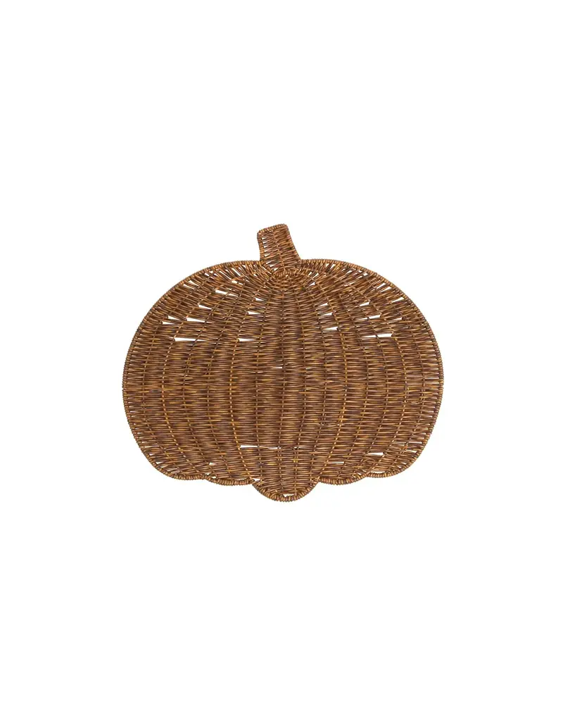Harman Pumpkin Woven Round Placemat Rust