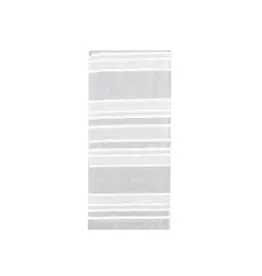 Harman Wide Stripe Single Terry Reverse Towel-Grey