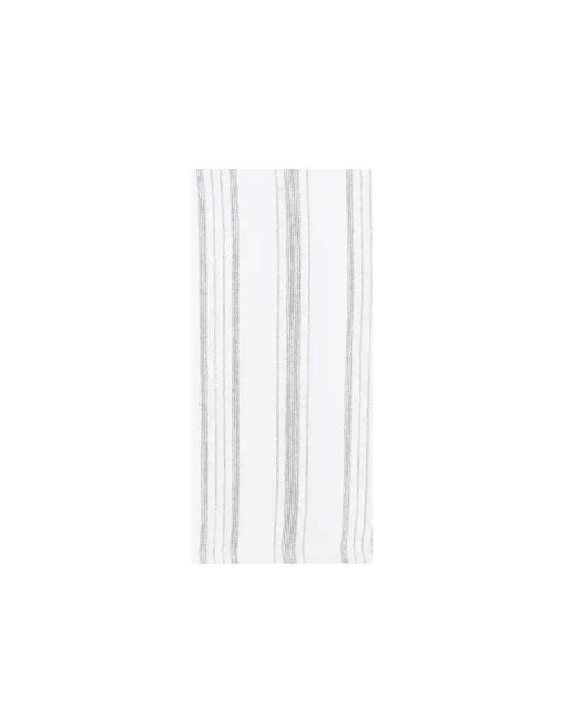 Harman Kitchen Stripe Single Terry Reverse Towel-Grey