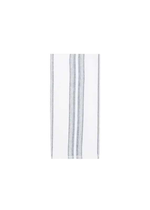 Harman Bistro Stripe Single Terry Reverse Towel-Blue