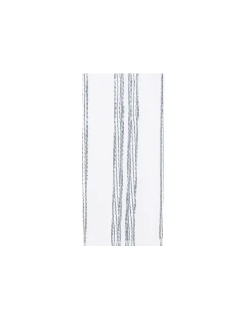 Harman Bistro Stripe Single Terry Reverse Towel-Blue