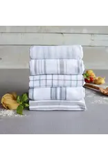 Harman Bistro Stripe Single Terry Reverse Towel-Blue