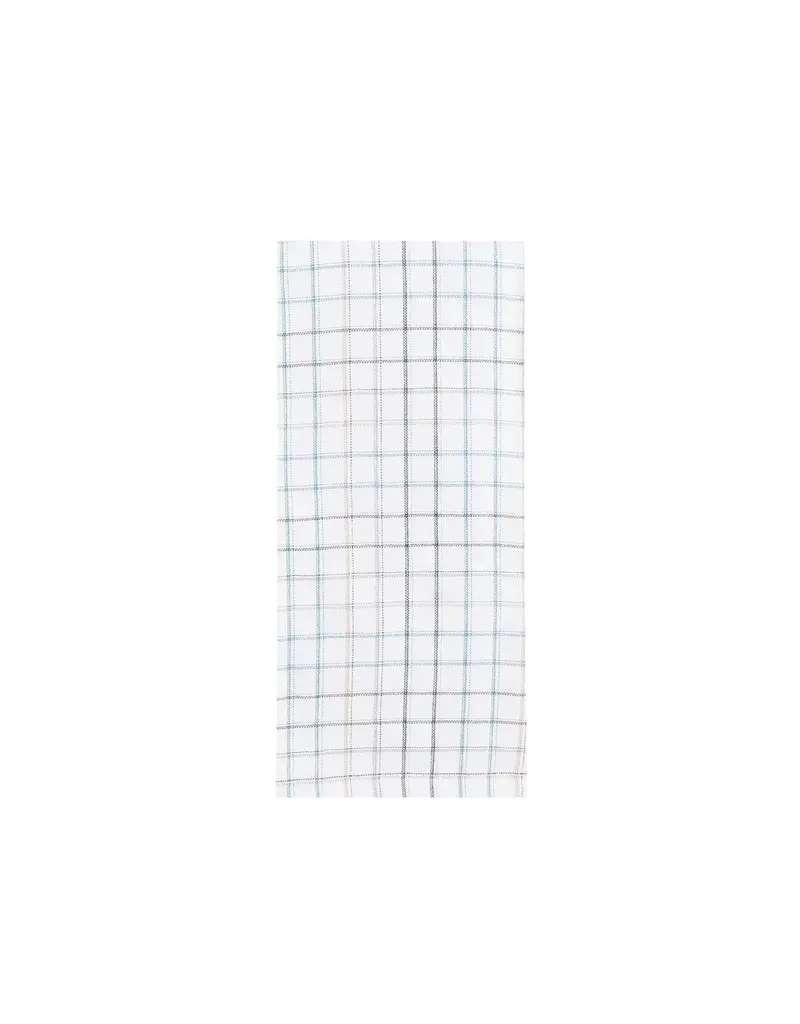Harman Kitchen Check Single Terry Reverse Towel-Blue