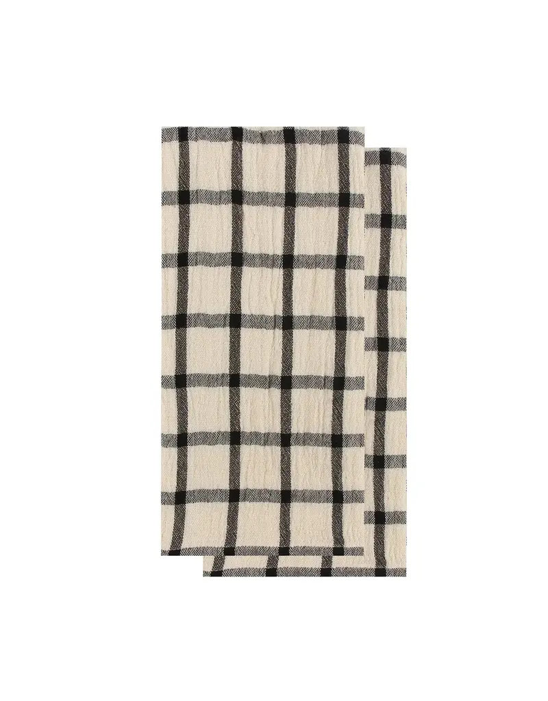 Harman Double Weave Double Layer K/Towel-Set Of 2-Black