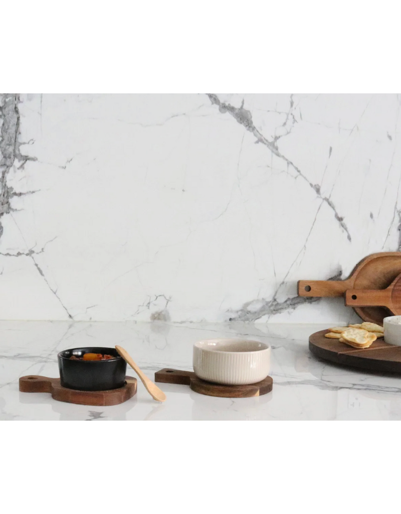 Harman Tapas Living Acacia Stoneware Serving Set w/Spoon
