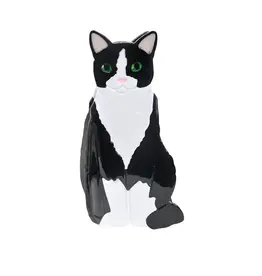 Shag Wear Cat Hair Claw-Black/White