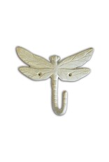 North American Country Home Dragonfly Hook-Antique White
