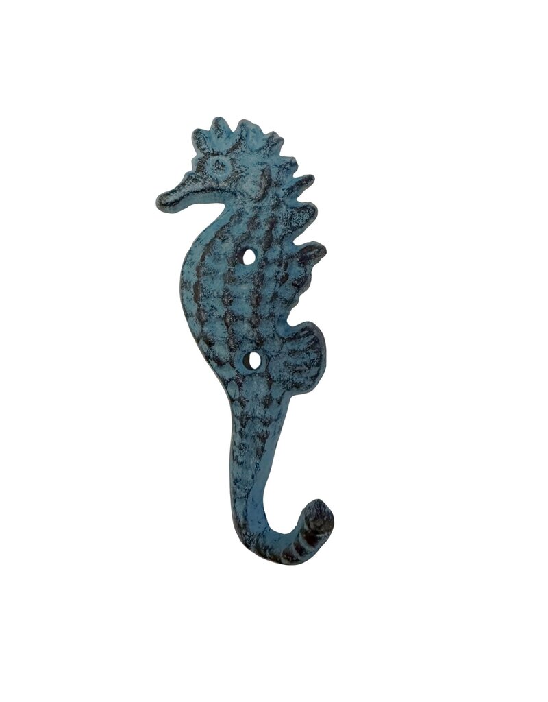 North American Country Home Seahorse Hook-Blue