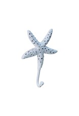 North American Country Home IRON STARFISH HOOK-WHITE