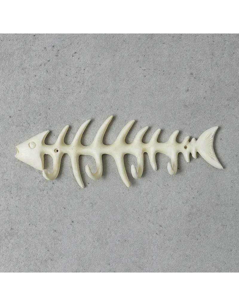 North American Country Home NACH-Small Fishbone Hook-White