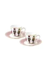 Studio 1811 Nutcracker 80ml (2.7oz) Espresso Cup & Saucer Set of 2