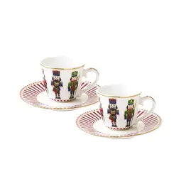 Studio 1811 Nutcracker 80ml (2.7oz) Espresso Cup & Saucer Set of 2