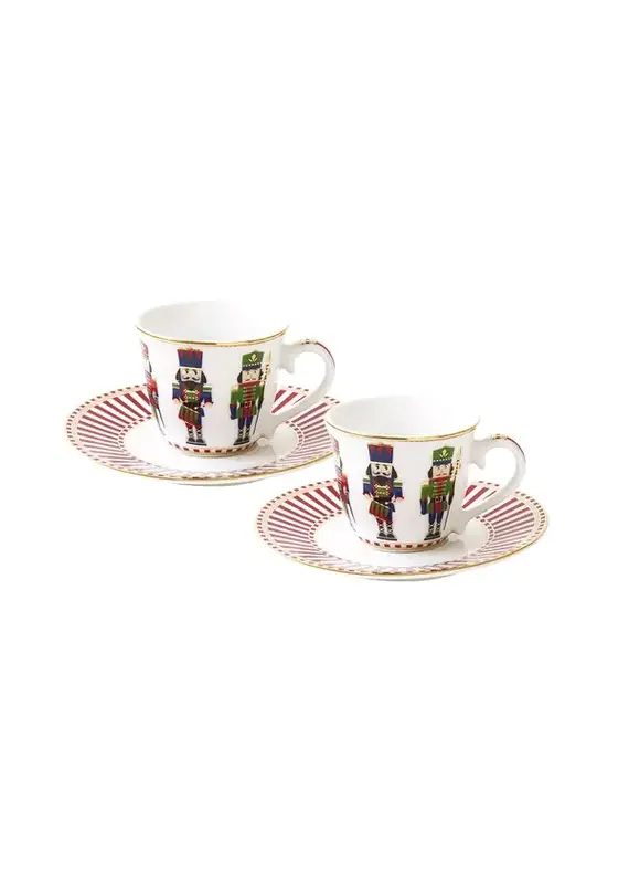 Studio 1811 Nutcracker 80ml (2.7oz) Espresso Cup & Saucer Set of 2