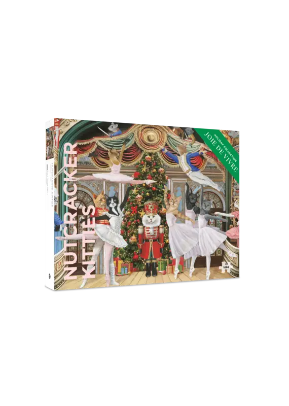 Pomegranate Carol Lew: Nutcracker Kitties 1000-Piece Christmas Jigsaw Puzzle