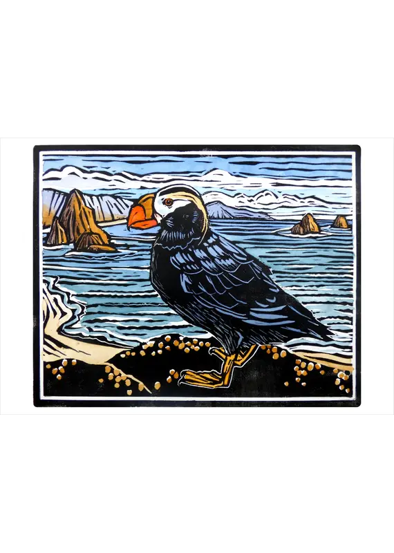 Pomegranate Molly Hashimoto: Tufted Puffin Notecard