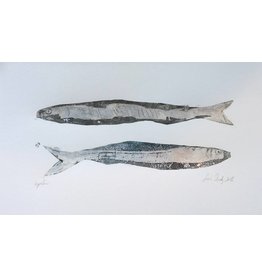 Lori Doody Lori Doody-Capelin Drying(2)-Etching/Silver Leaf-7"x10"