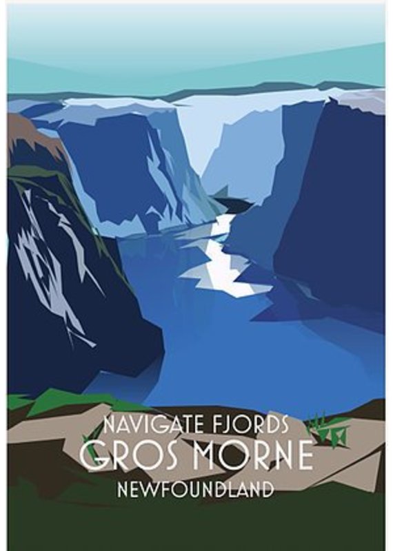 Junk Junk-Poster-Navigate Fjords-Gros Morne-12x18