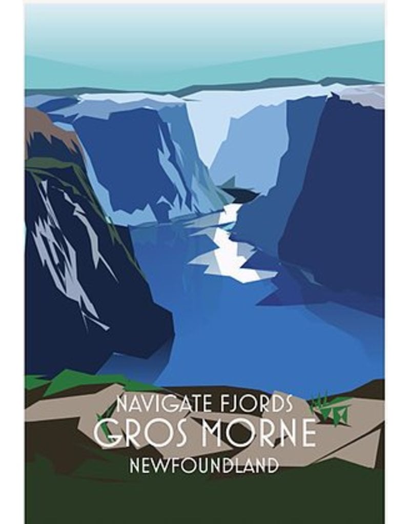 Junk Junk-Poster-Navigate Fjords-Gros Morne-12x18