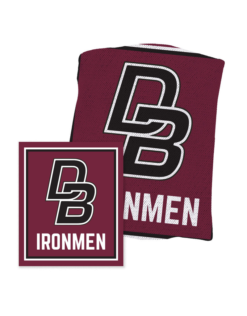 Jardine Associates DBIronmenMaroonKnitBlanket