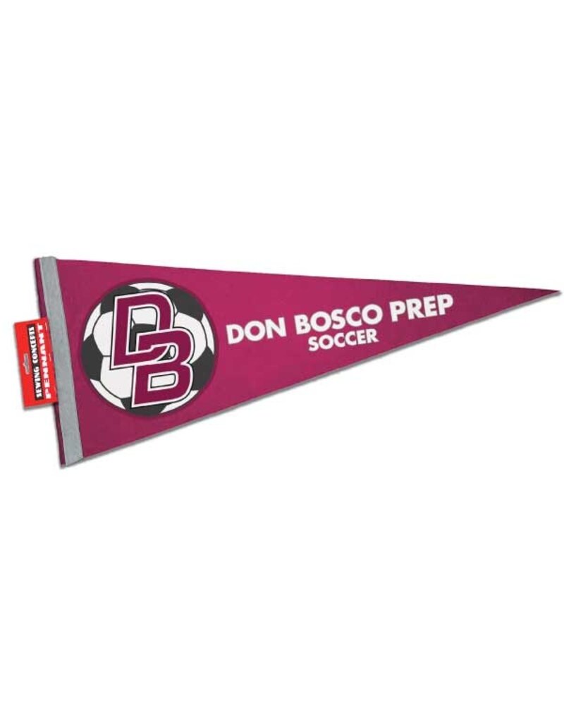 Sewing Concept maroon soccer pennant