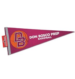 Sewing Concept maroon basketball pennant