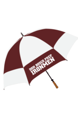 6400 Large Maroon and White Diamond Back Umbrella