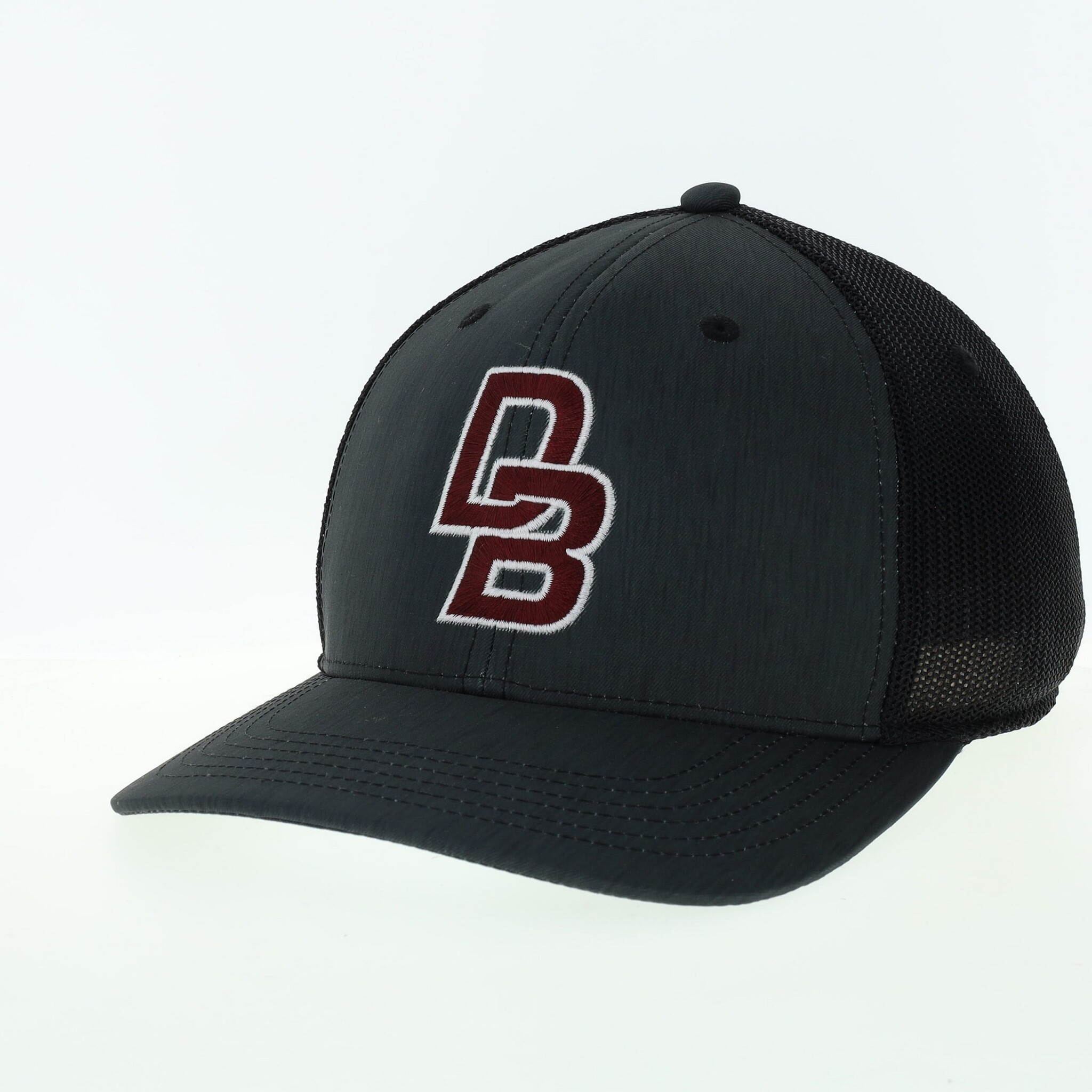 RECLX - Fitted Black Trucker Hat with DB embroidered on