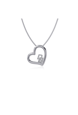 Dayna Designs Heart Necklace with Silver DB