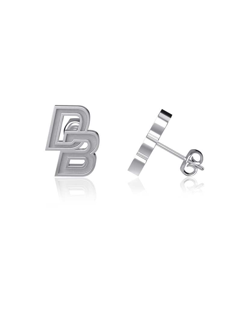 Dayna Designs DB Silver Stud Earrings