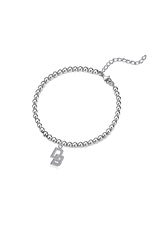 Dayna Designs Silver Bead Bracelet with Silver DB
