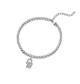 Dayna Designs Silver Bead Bracelet with Silver DB
