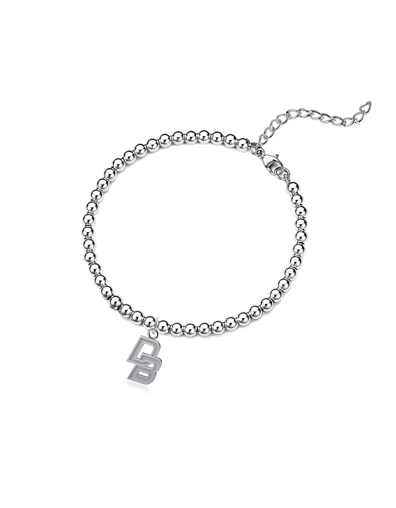 Dayna Designs Silver Bead Bracelet with Silver DB