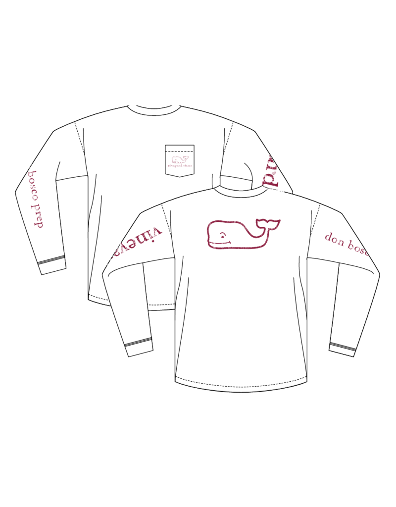 Vineyard Vines NewVineyardVinesLongSleeveTshirtWithDonBoscoPrepAndPocket