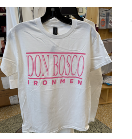 Gildan WhiteTShirtDonBoscoIronmeninPink