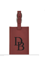 LXG Burgundy Leather Luggage Tags