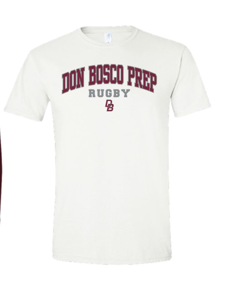Gildan white rugby t shirt